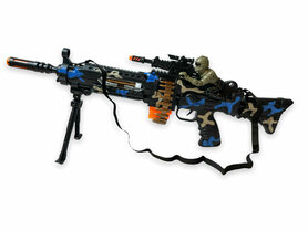Speelgoedgeweer machine gun - met draaiende kogelriem - pistool