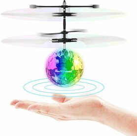 Flying Ball - Zwevende Bal - Met Led Infraroodsensor - Hand Bestuurbare Disco Crystal Bal