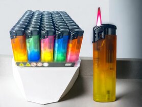 Turbo Aanstekers 50 stuks - navulbaar - Doorlopende kleuren 