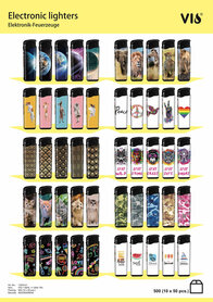 Elektrische Klik Aanstekers 10 X tray 50 = 500 stuks Navulbare & Verstelbare Aansteker