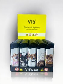  Aanstekers - klik - 50 stuks hondjes print