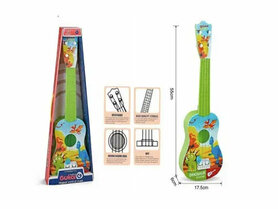 Dinosauriergitarre – mit 4 Saiten – Spielzeuggitarre G – 54 cm