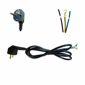 Aansluitsnoer 3x1.5mm² 1.5 meter zwart Pen AARDE