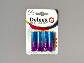 Deleex AA batterijen R6P 1.5V - 4- stuks in pak