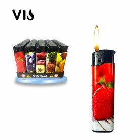 Aanstekers klik 50 stuks - navulbaar - Fruit print - VIO® Aansteker