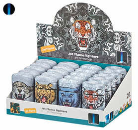 Turbo jet flame Aanstekers - 20 stuks - tijger print - wind Aansteker