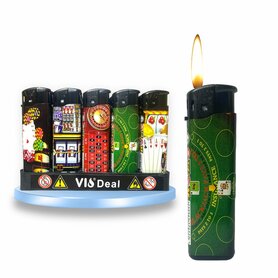 Elektrische Aanstekers - 50 stuks - navulbaar - Casino klik Aansteker - Vio lighter