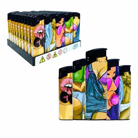 Elektrische Aanstekers - verstelbaar vlam - 50 stuks Bang Bang - Sexy Lady