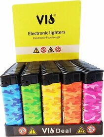 Klik Aanstekers - 50 stuks navulbaar- VIO® aansteker met Army print