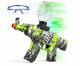 Gel Blaster AK47 Groen- Luminous Silencer met Led licht - compleet set - oplaadbaar - 45 cm + 2 zakjes gelballen
