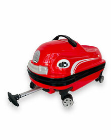 Kinderen Koffer - Zit en Loopauto - 2 in 1 Rood - 32L