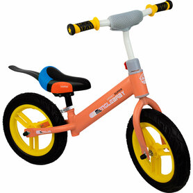 Kinderloopfiets 80 cm - Oranje - rubber banden - Mengele Baby - vanaf 1 jaar