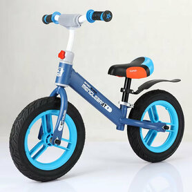 Kinderloopfiets 80 cm - Blauw - rubber banden - Mengele Baby - vanaf 1 jaar
