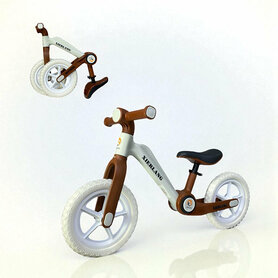Foldable Bike - Opvouwbare Loopfiets met 1-Knops Systeem - 87 CM - Bruin - licht gewicht