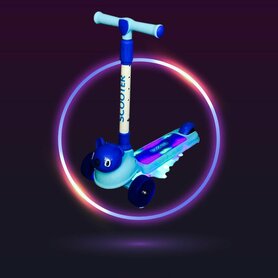 Step - Kinderstep met 3 wielen - Koala - opvouwbaar - Kantelstep - Met Licht & Muziek Blauw