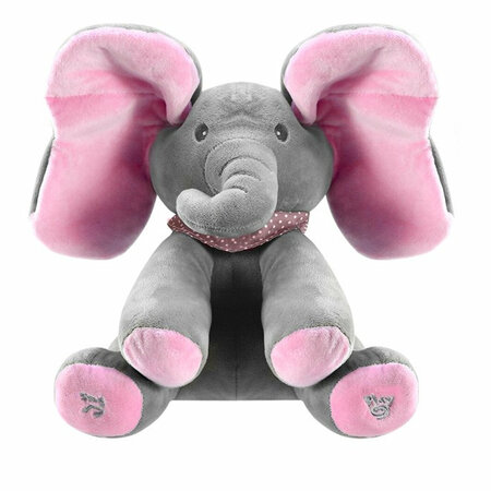 Kiekeboe olifant - interactief knuffel olifantje speelgoed - 30CM roze