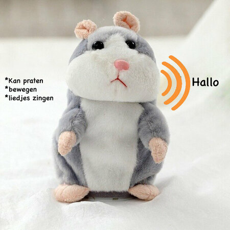 Pratende hamster - Talking Hamster - Pratende Interactieve Knuffel hamster