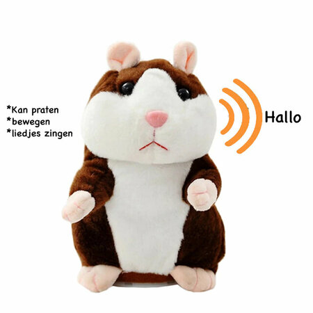 Pratende hamster - Talking Hamster - Pratende Interactieve Knuffel hamster