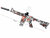 Gelblaster- Elektrische Geweer - Rood Graffiti - M4 - Complete set - 75cm