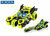 Die Cast Max catapult Car 3in1 -  pull-back - met 2 motors - licht en geluid - 1:32
