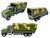Leger VRACHTWAGEN, Die-Cast metal Alloy TRUCK is van hoge kwaliteit gemaakt. - pull-back drive - 16.5 CM