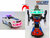 Robot Police Car 2 in 1 robot en auto transformer voertuig politie auto - led licht en geluid 22CM