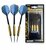 Dartpijlen set - 3 stuks - Darten - druppelvormige darts incl. darts shafts en hoesje - Blauw