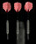 Dartpijlen set - 3 stuks - Darten - druppelvormige darts incl. darts shafts en hoesje - Rood
