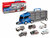 Coffret camion de police - transporteur - ensemble 6 pièces - valise camion - 36,4 cm