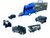 Coffret camion de police - transporteur - ensemble 6 pièces - valise camion - 36,4 cm