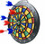 Dartbord speelgoed met 6 dart pijlen - softtip  - 30cm