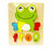 Houten inlegpuzzel kikker speelgoed - vormen puzzel voor kinderen 18x15cm