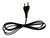 Aansluitsnoer 2M Euro 2 X 0.75mm zwart