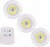 LED Lampen - 3 stuks met afstandsbediening - draadloze wandlampen - Dimbaar - met Timer - wit licht