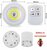 LED Lampen - 3 stuks met afstandsbediening - draadloze wandlampen - Dimbaar - met Timer - wit licht