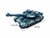 Warrior military speelgoed Tank - Licht en geluid - Frictie motor - Grijs