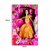 Prinsessen-pop met een leuke outfit en unieke stijl - Met prachtige Oranje galajurk 29CM
