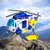 Speelgoedhelikopter - Reddingshelikopter - met optrekpropeller, licht, geluid en accessoires