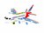 Speelgoed vliegtuig Airbus met geluid en lichtjes- kan rijden - 27CM Inclusief batterij