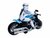 Race motorfiets speelgoed - met sirene en licht  - frictie aandrijving blauw