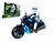 Race motorfiets speelgoed - met sirene en licht  - frictie aandrijving blauw