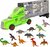 Camion de transport de dinosaures - Coffret dinosaure 12 en 1 - Remorque - 38,5 cm