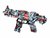Gel Blaster- Elektrische pistool - Red Graffiti - compleet set incl. gel ballen - oplaadbaar - 48CM
