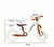 Foldable Bike - Opvouwbare Loopfiets met 1-Knops Systeem - 87 CM - Bruin - licht gewicht