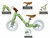 Foldable Bike - Opvouwbare Loopfiets met 1-Knops Systeem - 87 CM - Groen - licht gewicht