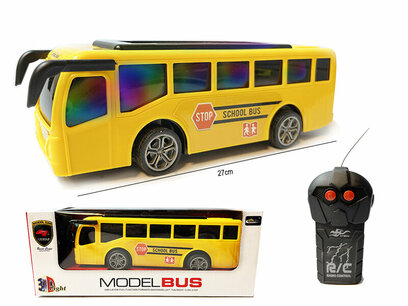 Radiografisch bestuurbare school bus - 3D Led licht - RC Bus speelgoed Radiografisch bestuurbare school bus - 3D Led licht - RC Bus speelgoed