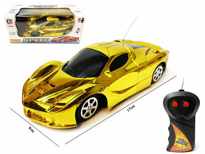 RC Auto - Radiografisch auto op afstand voor kinderen - 1:24 - Speelgoed auto 27mhz - Speed Of Passion Gold RC Auto - Radiografisch auto op afstand voor kinderen - 1:24 - Speelgoed auto 27mhz - Speed Of Passion Gold