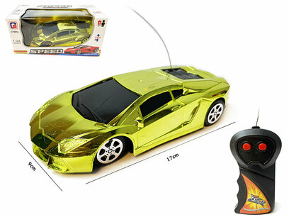 RC Auto - Radiografisch auto op afstand voor kinderen - 1:24 - Speelgoed auto 27mhz - Speed Of Passion Green RC Auto - Radiografisch auto op afstand voor kinderen - 1:24 - Speelgoed auto 27mhz - Speed Of Passion Green