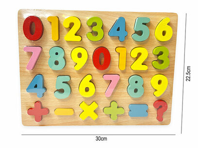 Houten inlegpuzzel speelgoed - cijfers vormen puzzel bord Houten inlegpuzzel speelgoed - cijfers vormen puzzel bord