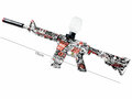 Gel Blaster- Elektrische geweer  - Red Graffiti  M4- compleet set - 75CM